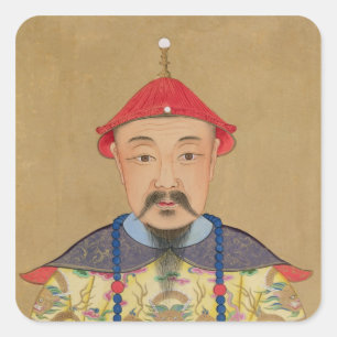Sticker Carré Portrait de T'ai T'sin Che-Tsou (1638-61)