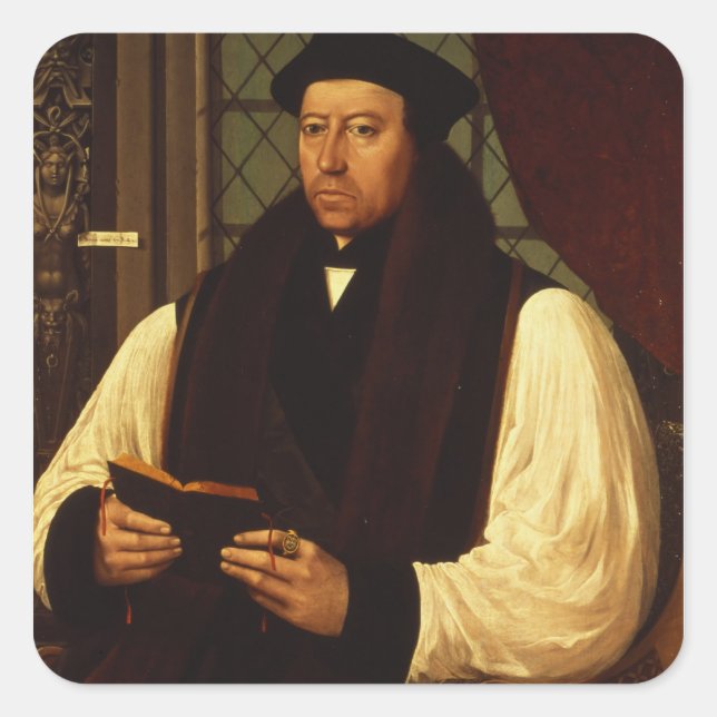 Sticker Carré Portrait de Thomas Cranmer 1546 (Devant)