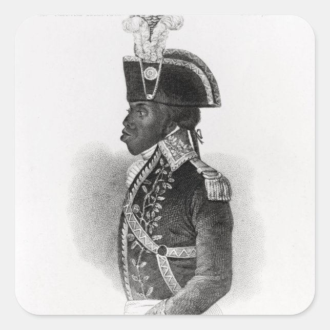 Sticker Carré Portrait de Toussaint L'Ouverture (Devant)