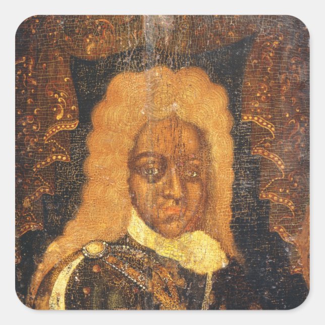 Sticker Carré Portrait de Tsar Alexei I (Devant)