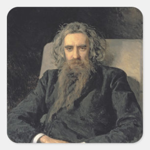 Sticker Carré Portrait de Vladimir Sergueïevitch Soloviov, 1895