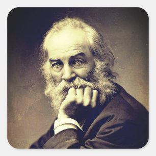 Sticker Carré Portrait de Walt Whitman 1869 - Littéraire Vintage