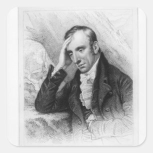 Sticker Carré Portrait de William Wordsworth