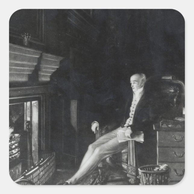 Sticker Carré Portrait d'Earl Grey (Devant)