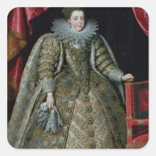 Sticker Carré Portrait d'Elisabeth de la France 1615