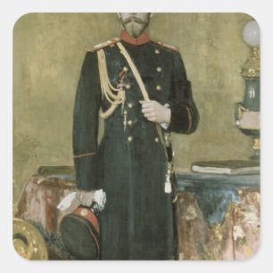 Sticker Carré Portrait d'empereur Nicholas II 1895