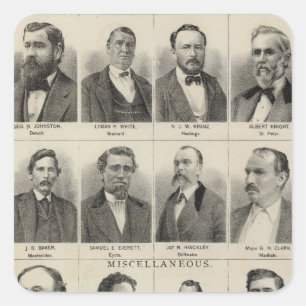 Sticker Carré Portrait des marchands d'immobiliers, Minnesota