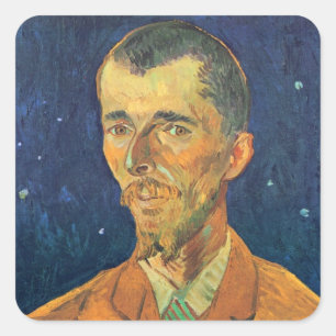 Sticker Carré Portrait d'Eugene Boch par Vincent van Gogh