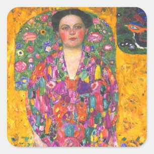 Sticker Carré Portrait d'Eugenia Primavesi par Klimt