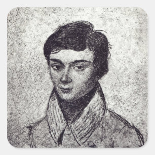 Sticker Carré Portrait d'Evariste Galois