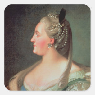Sticker Carré Portrait d'impératrice Catherine II le grand