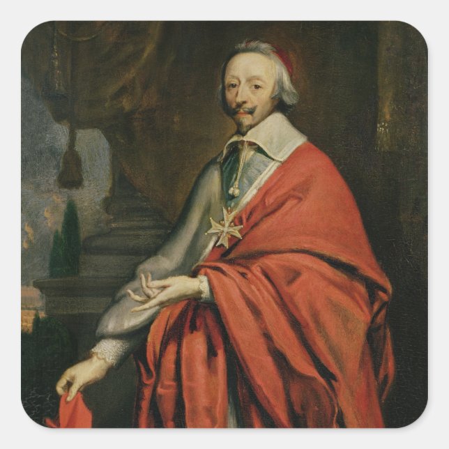 Sticker Carré Portrait du Cardinal de Richelieu (Devant)
