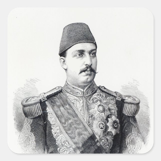 Sticker Carré Portrait du Khedive Tawfig (Devant)