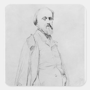 Sticker Carré Portrait du peintre Hippolyte Flandrin