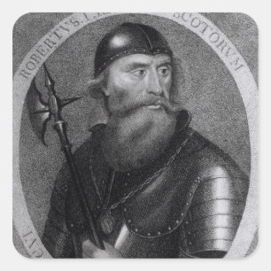 Sticker Carré Portrait du roi Robert Ier d'Écosse
