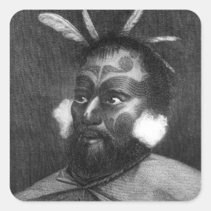 Sticker Carré Portrait d'un homme de la Nouvelle Zélande