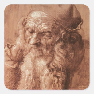Sticker Carré Portrait d'un homme, quatre-vingt-treize ans, 1521