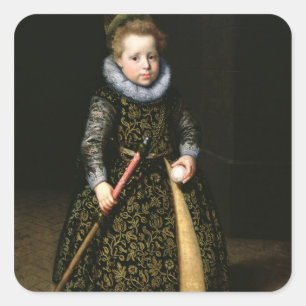 Sticker Carré Portrait d'un vieux garçon de quatre ans avec le
