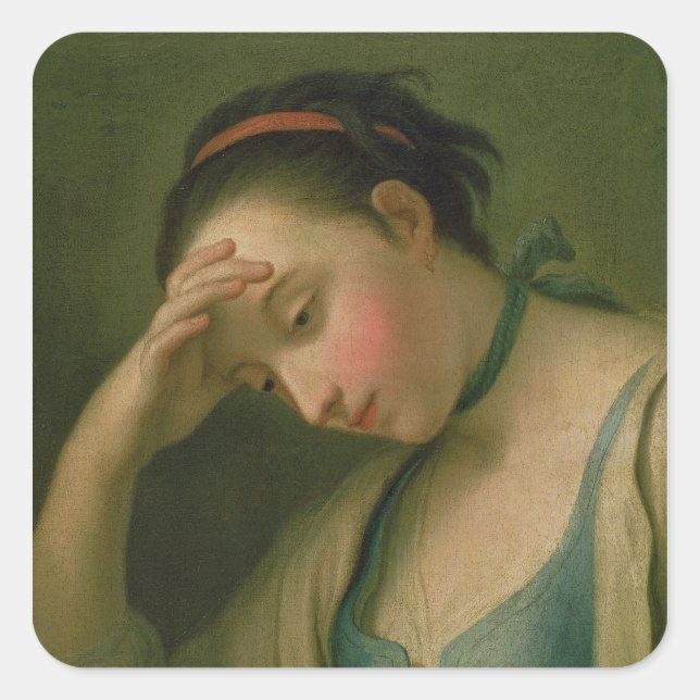 Sticker Carré Portrait d'une femme 2 (Devant)