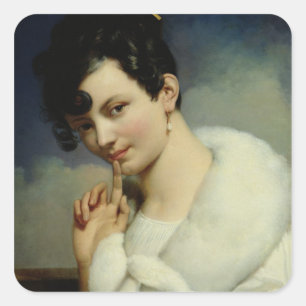 Sticker Carré Portrait d'une femme 3