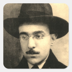 Sticker Carré Portrait et signature de Fernando Pessoa