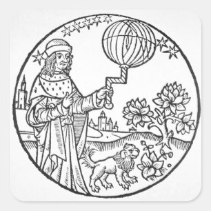 Sticker Carré Portrait idéal d'Aristote (384-322 AVANT JÉSUS