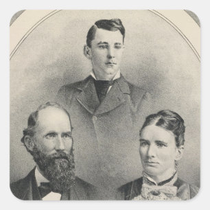 Sticker Carré Portraits de la famille Chiles