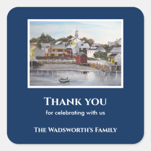 Sticker Carré Portsmouth Harbour New Hampshire USA Peinture