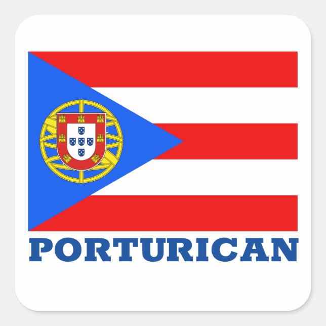 Sticker Carré Portu-Rican (Devant)