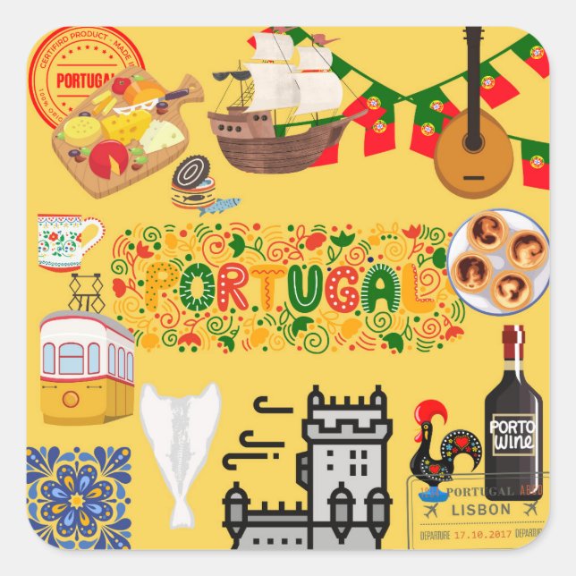Sticker Carré Portugal (Devant)