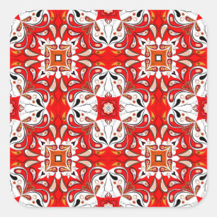 Sticker Carré Portuguese Ceramic Tile Pattern