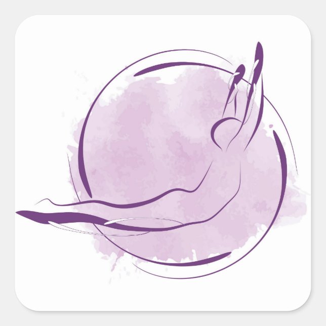 Sticker Carré Pose de Pilates (Devant)
