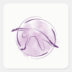 Sticker Carré Pose de yoga