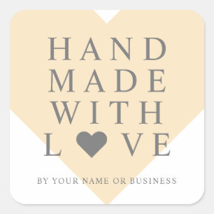 Sticker Carré Poser le coeur avec Citation d'amour faite à la ma