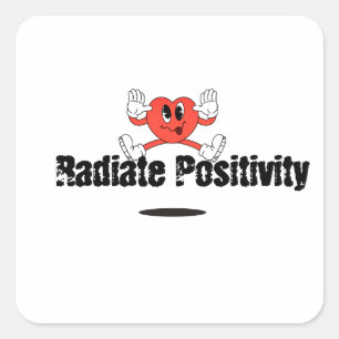 Sticker Carré Positivité du rayonnement