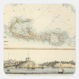 Sticker Carré Possessions britanniques d'Indiens de l'Ouest