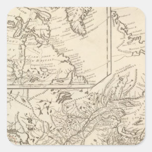 Sticker Carré Possessions britanniques en Amérique du Nord