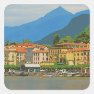 Sticker Carré Poster Bellagio Italie