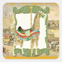 Poster de cirque vintage, Baby shower de girafe