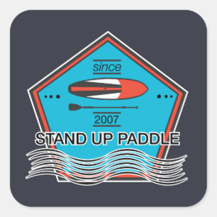 Sticker Carré Poster Stand Up Paddle