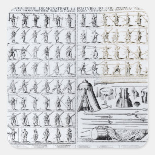 Sticker Carré Postures pour Mousquetaires et Pikemen
