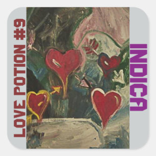 STICKER CARRÉ POTION D'AMOUR #9 INDICA