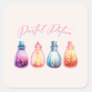 Sticker Carré Potion Pastel
