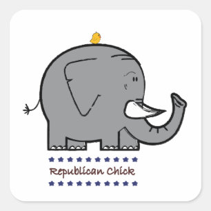 Sticker Carré poule républicaine