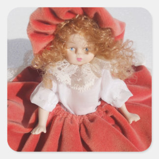 Sticker Carré poupée porcelaine
