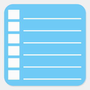 Sticker Carré Pour faire une liste avec désactivation