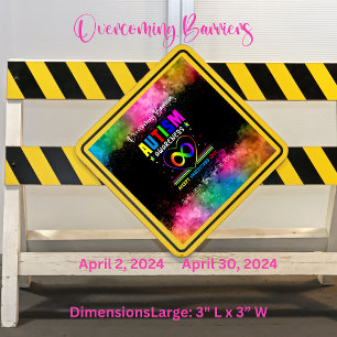 Sticker Carré pour l'autisme