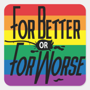 Sticker Carré Pour le meilleur ou pour le pire, l'amour gagne, L