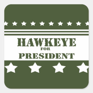 Sticker Carré Pour le président Hawkeye