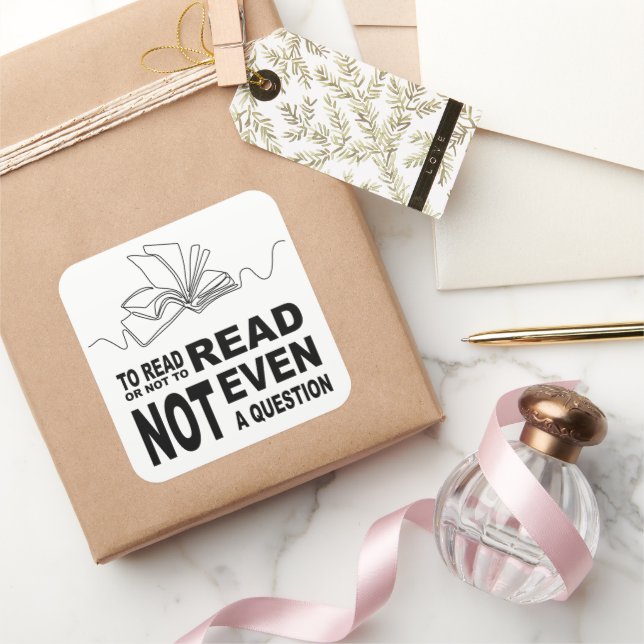 Sticker Carré Pour lire ou non (Cadeaux)